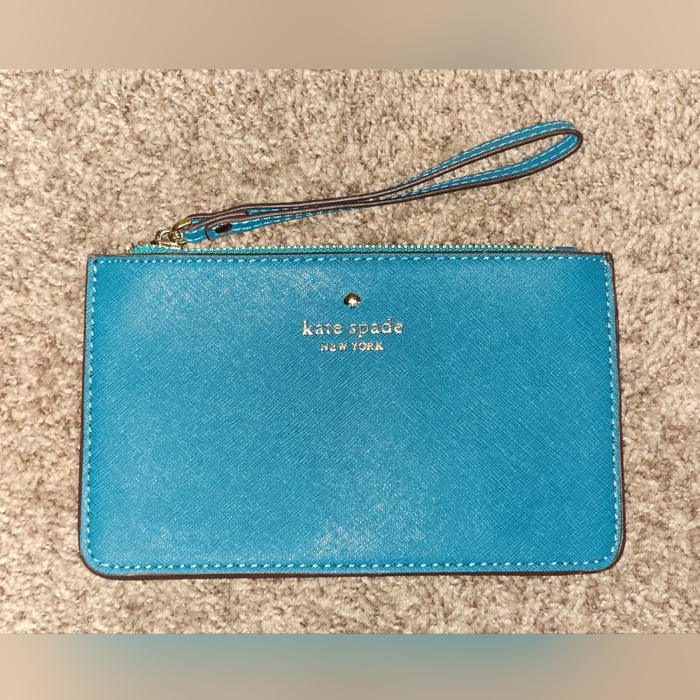 Kate Spade Teal Blue Wristlet Wallet